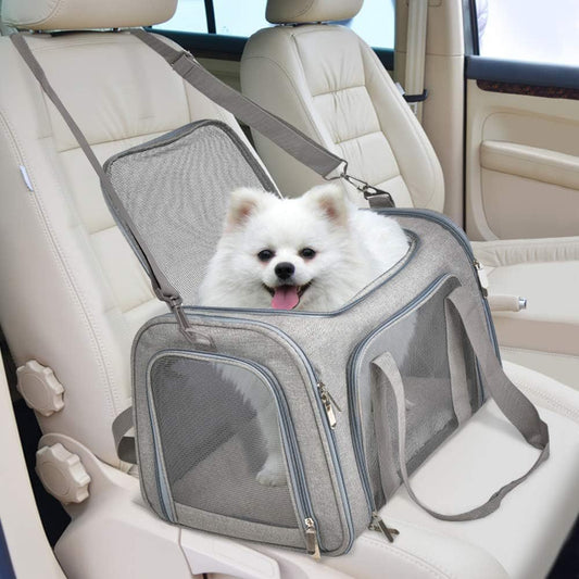 Soft Sided Collapsible Pet Carrier for Small Dogs Cats