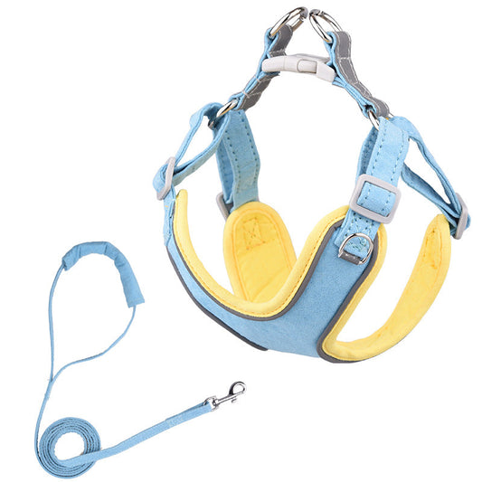 Adjustable Dog Harness with Comfortable Pet Leash Set