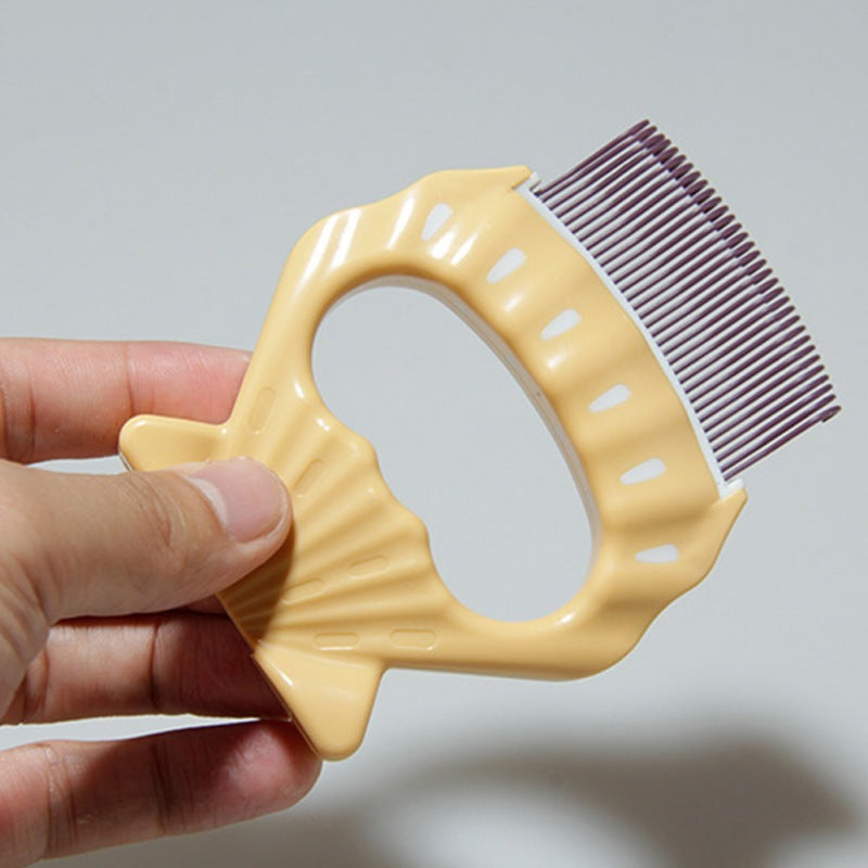 Shell-Shaped Pet Grooming Brush Hair Remover Comb Tool