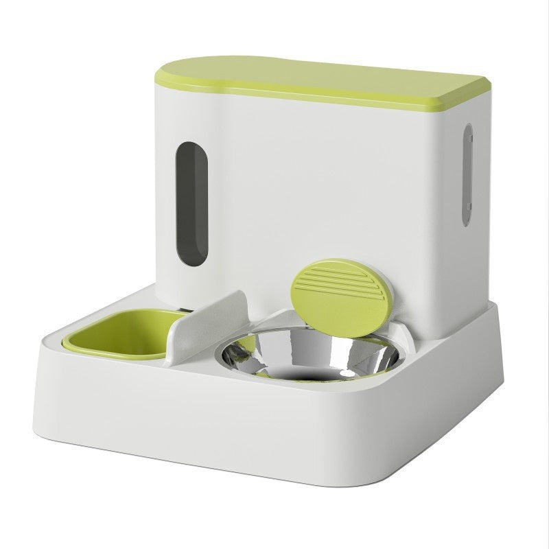 Automatic Cat Feeder Water Dispenser Double Bowl Set