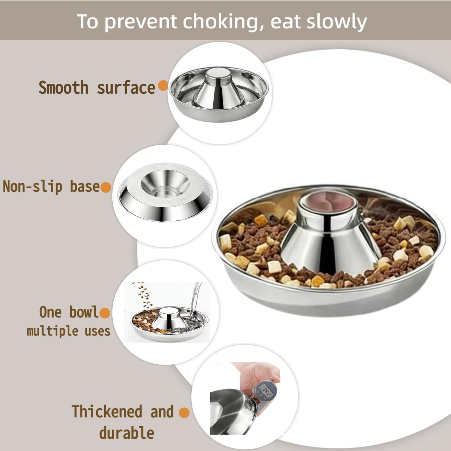 Stainless Steel Puppy Weaning Feeding Bowl for Multiple Pets