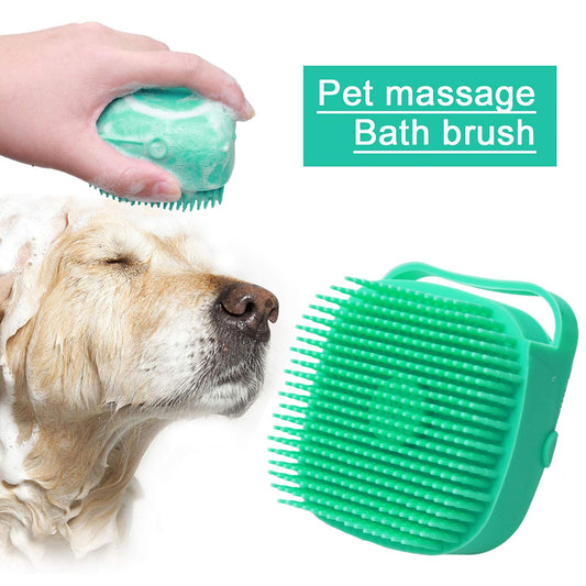 Silicone Pet Shampoo Massage Brush for Dogs Cats Bathing