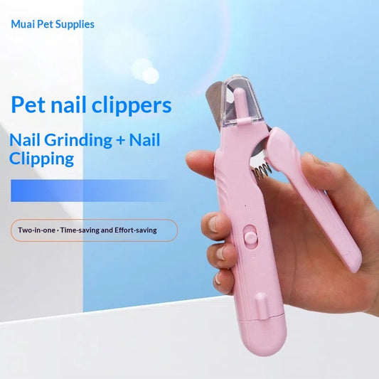 2-in-1 LED Electric Pet Nail Clipper Grinder