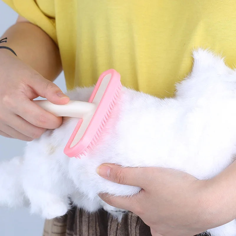 Silicone Small Pet Grooming Brush for Rabbits Guinea Pigs