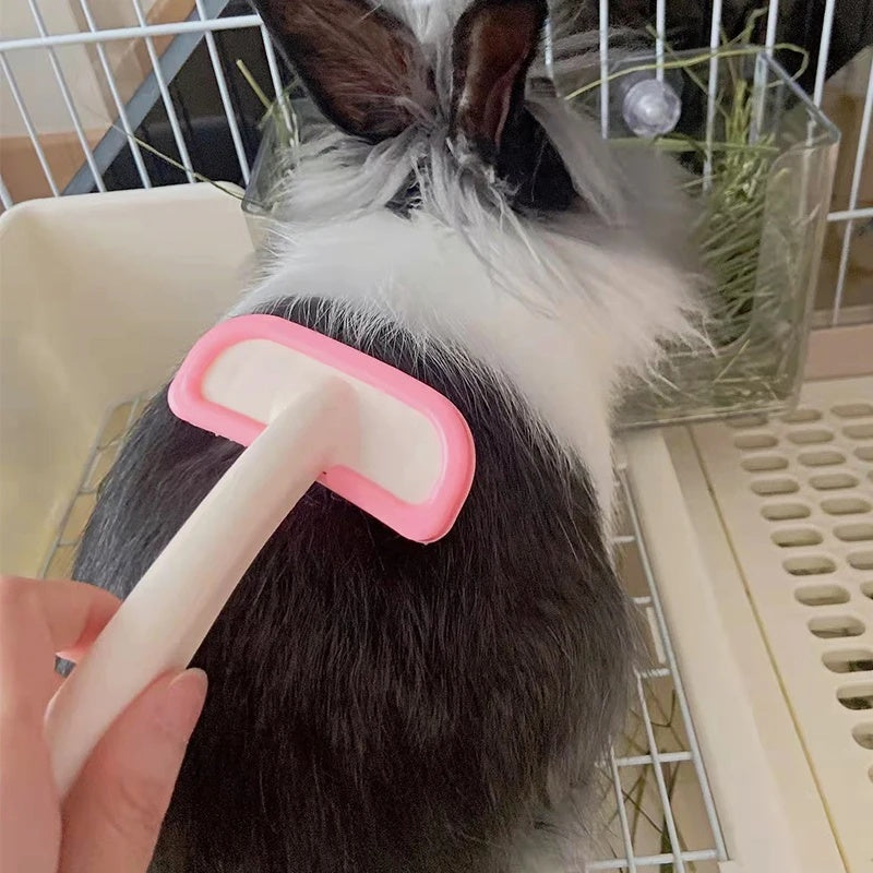 Silicone Small Pet Grooming Brush for Rabbits Guinea Pigs