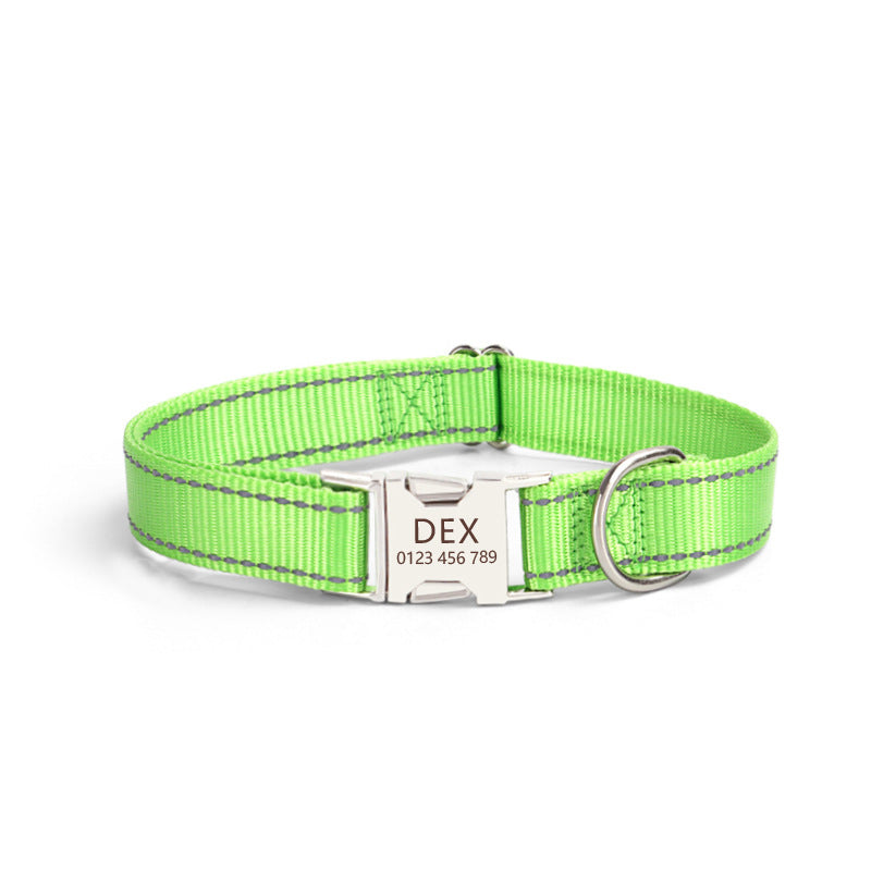 Reflective Nylon String Dog Collar for Daily Walking