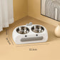 Duck Design Double Pet Feeding Bowl Food Water Tray