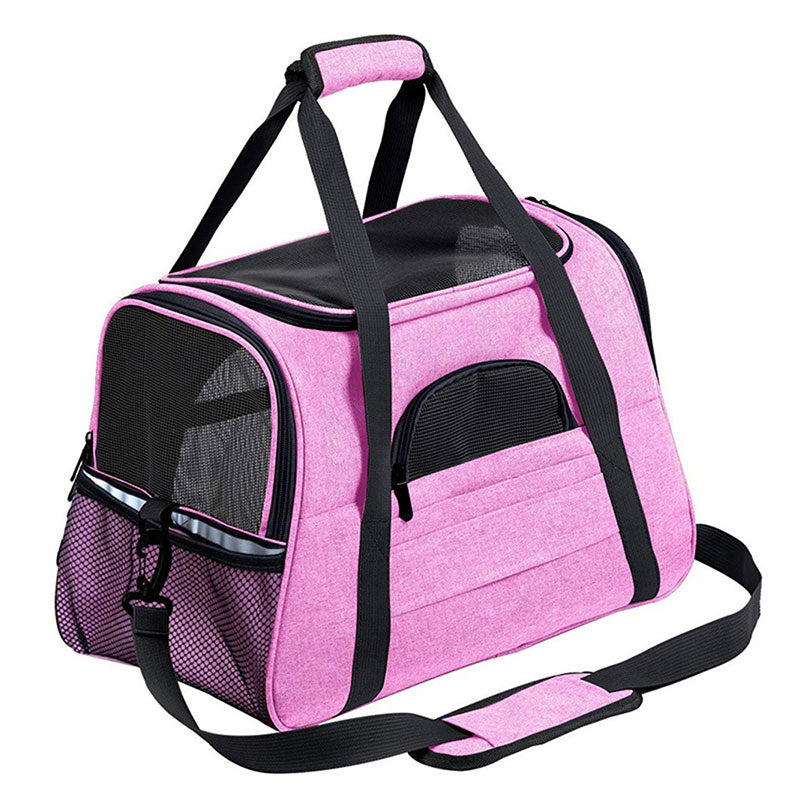 Foldable Expandable Pet Carrier Bag with Breathable Mesh