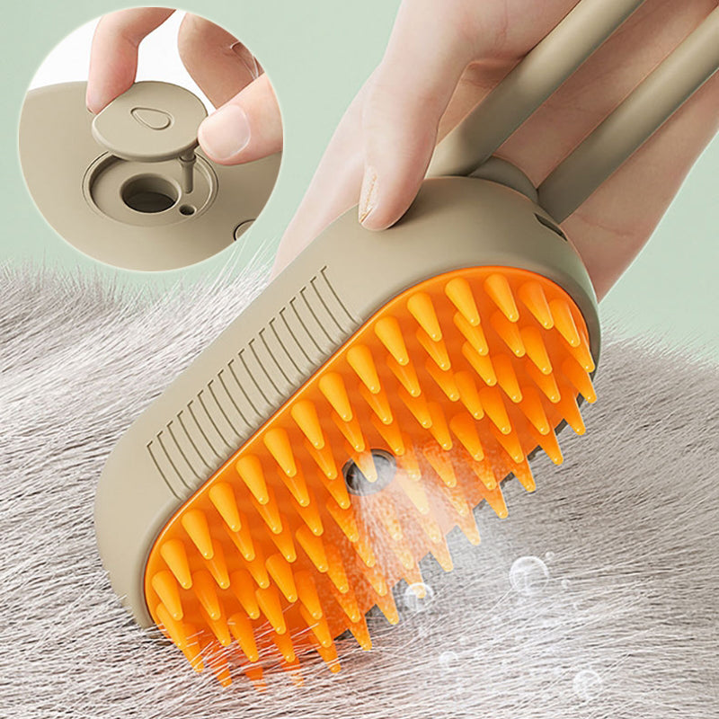 3-in-1 Electric Steam Pet Grooming Massage Brush