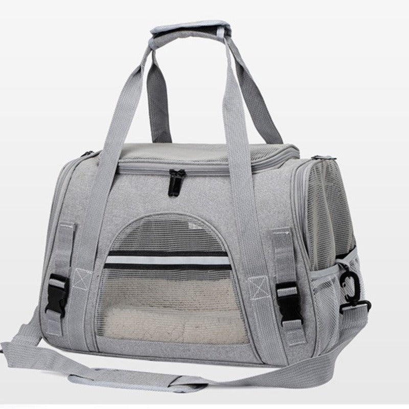 Foldable Expandable Pet Carrier Bag with Breathable Mesh