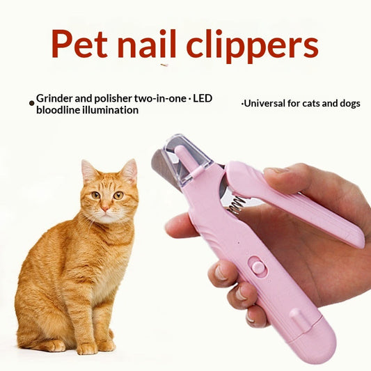 2-in-1 LED Electric Pet Nail Clipper Grinder