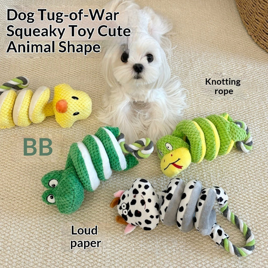 Puppy Tug-of-War Plush Crinkle Chew Training Toy
