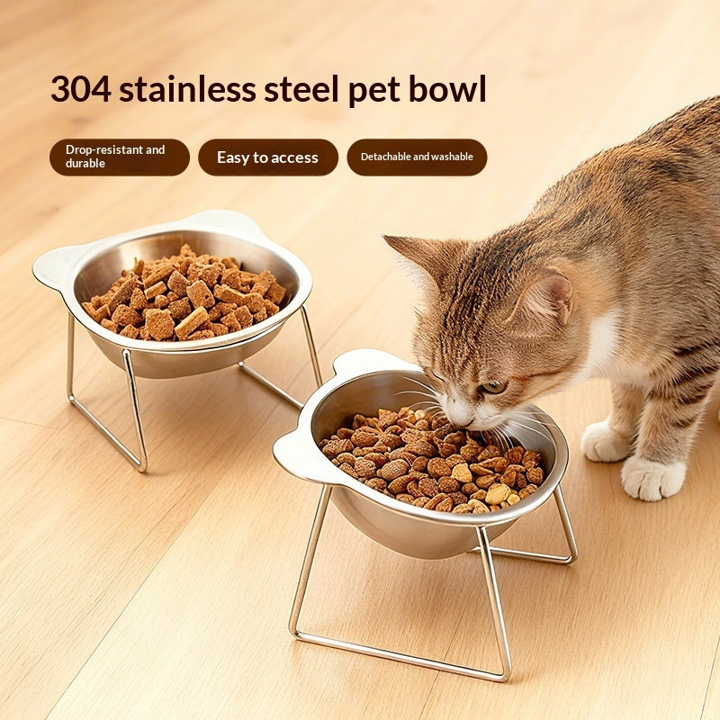 304 Stainless Steel Pet Food and Water Bowl