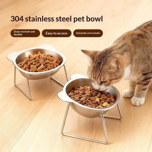 304 Stainless Steel Pet Food and Water Bowl