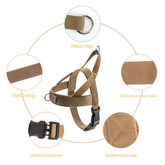 Vest Style Dog Collar and Adjustable Harness Set
