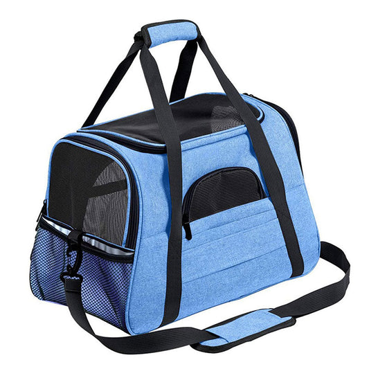 Foldable Expandable Pet Carrier Bag with Breathable Mesh