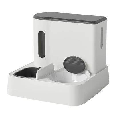 Automatic Cat Feeder Water Dispenser Double Bowl Set