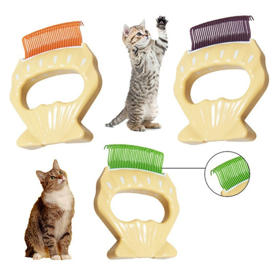 Shell-Shaped Pet Grooming Brush Hair Remover Comb Tool