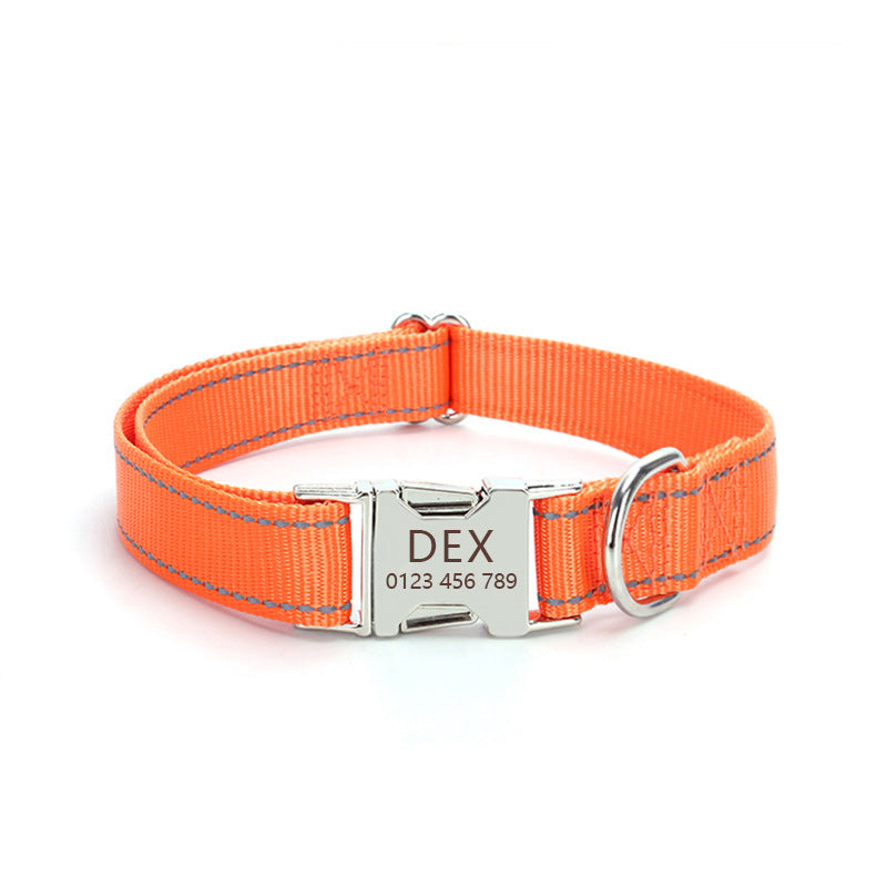 Reflective Nylon String Dog Collar for Daily Walking