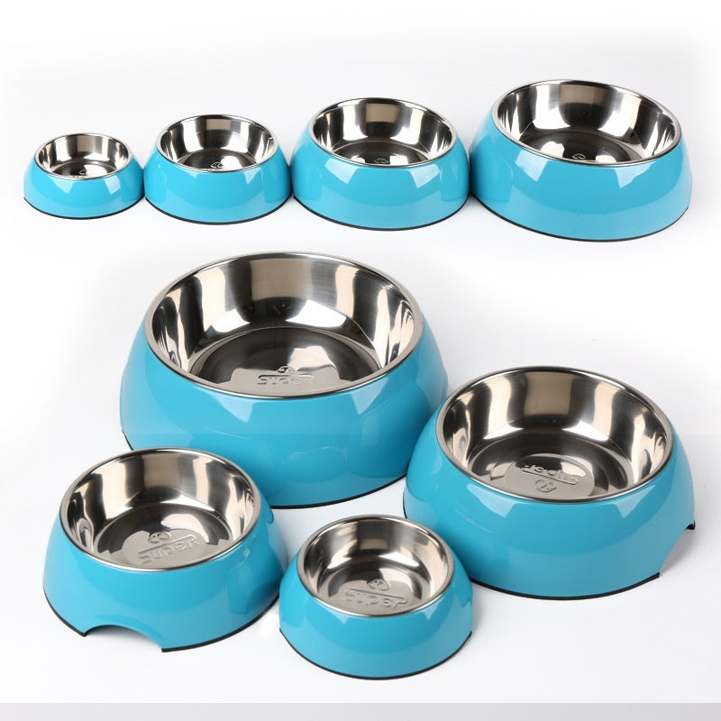Melamine Pet Bowl with Stainless Steel Removable Feeding Dish