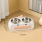 Duck Design Double Pet Feeding Bowl Food Water Tray