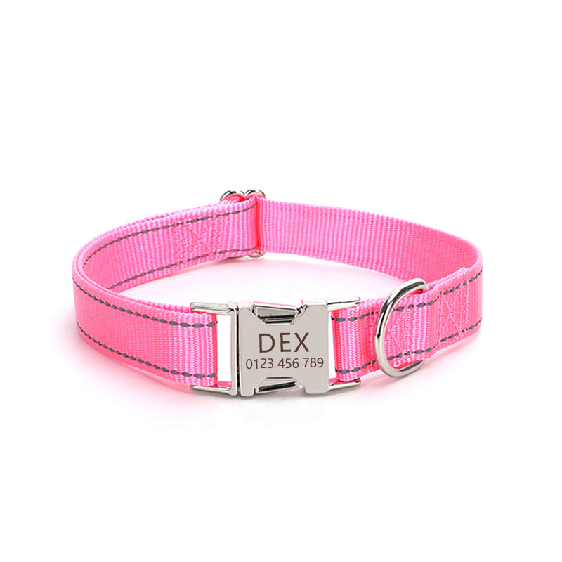 Reflective Nylon String Dog Collar for Daily Walking