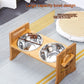 Stainless Steel Double Pet Bowl with Elevated Feeding Stand