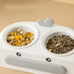 Duck Design Double Pet Feeding Bowl Food Water Tray