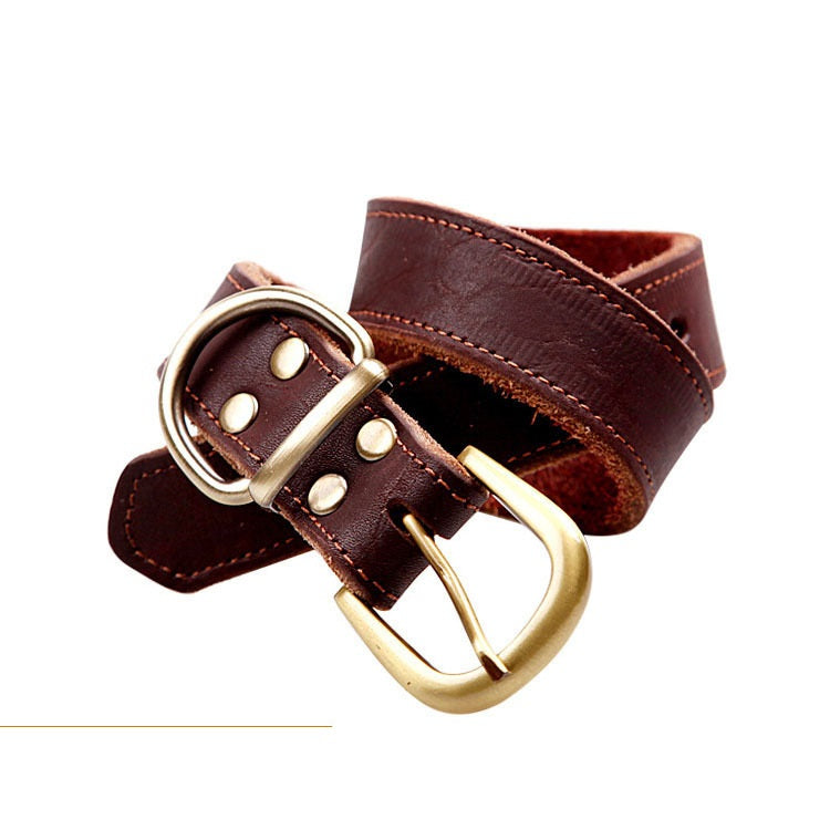 Cowhide Pet Collar for Small and Medium Dogs