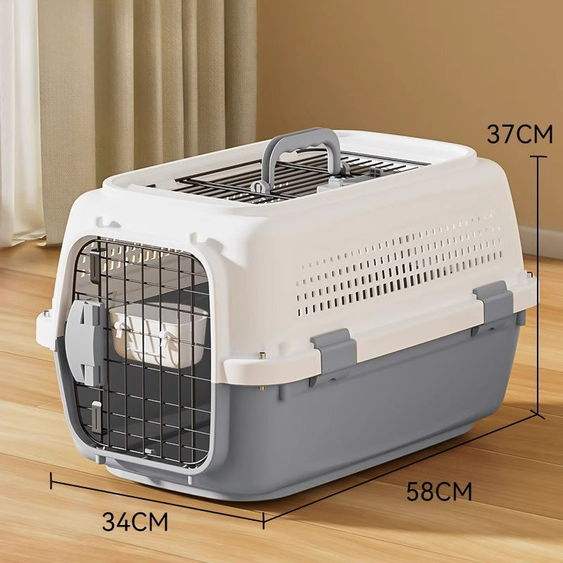 Airline Approved Pet Carrier Crate with Secure Wire Doors