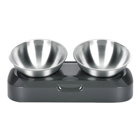 Stainless Steel Pet Feeding Bowl with Elevated Stand