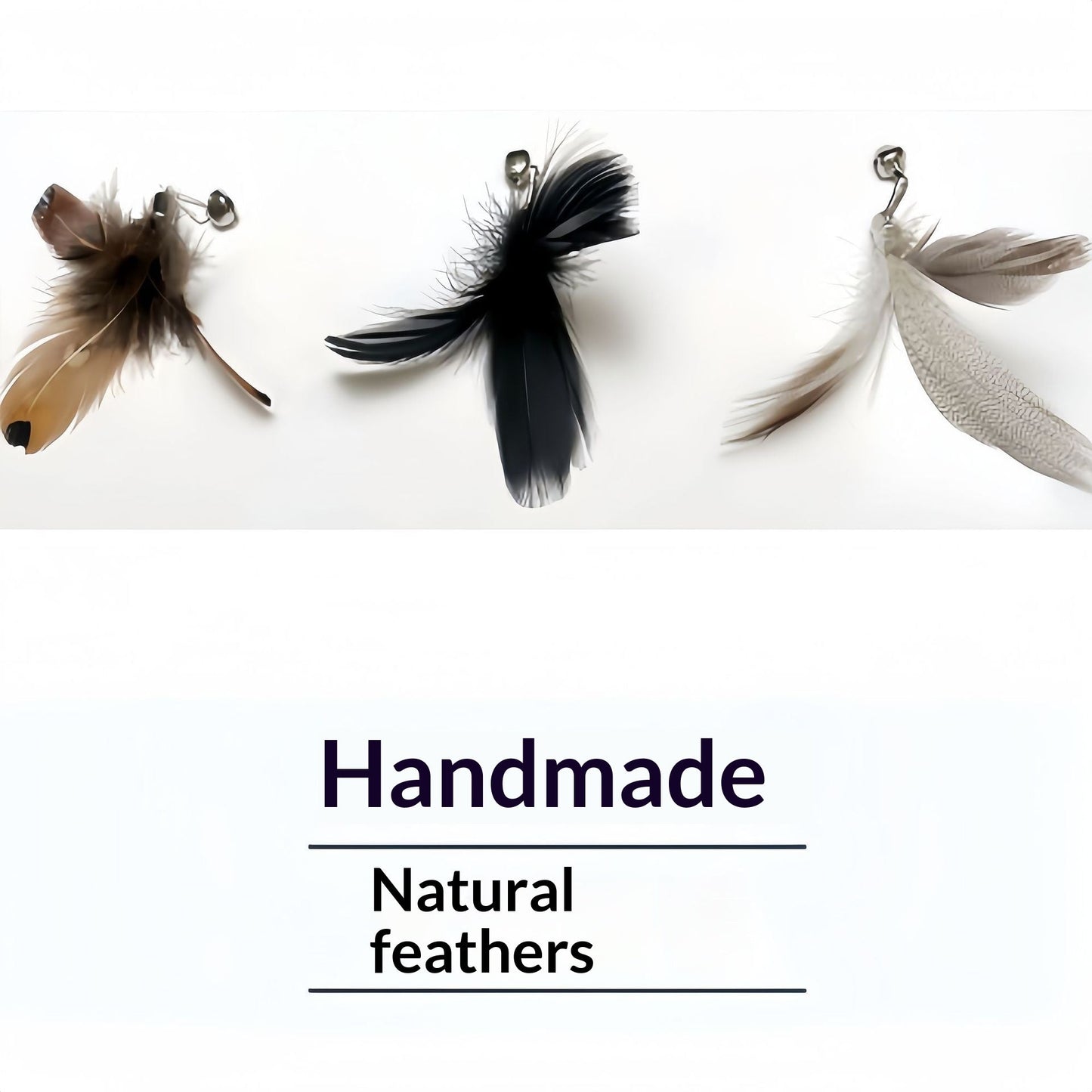 Cat Toy Feather Bell Replacement Head Attachment