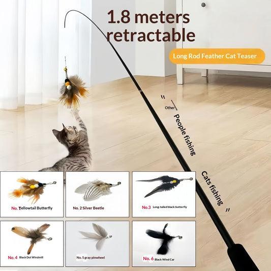 Cat Toy Feather Bell Replacement Head Attachment