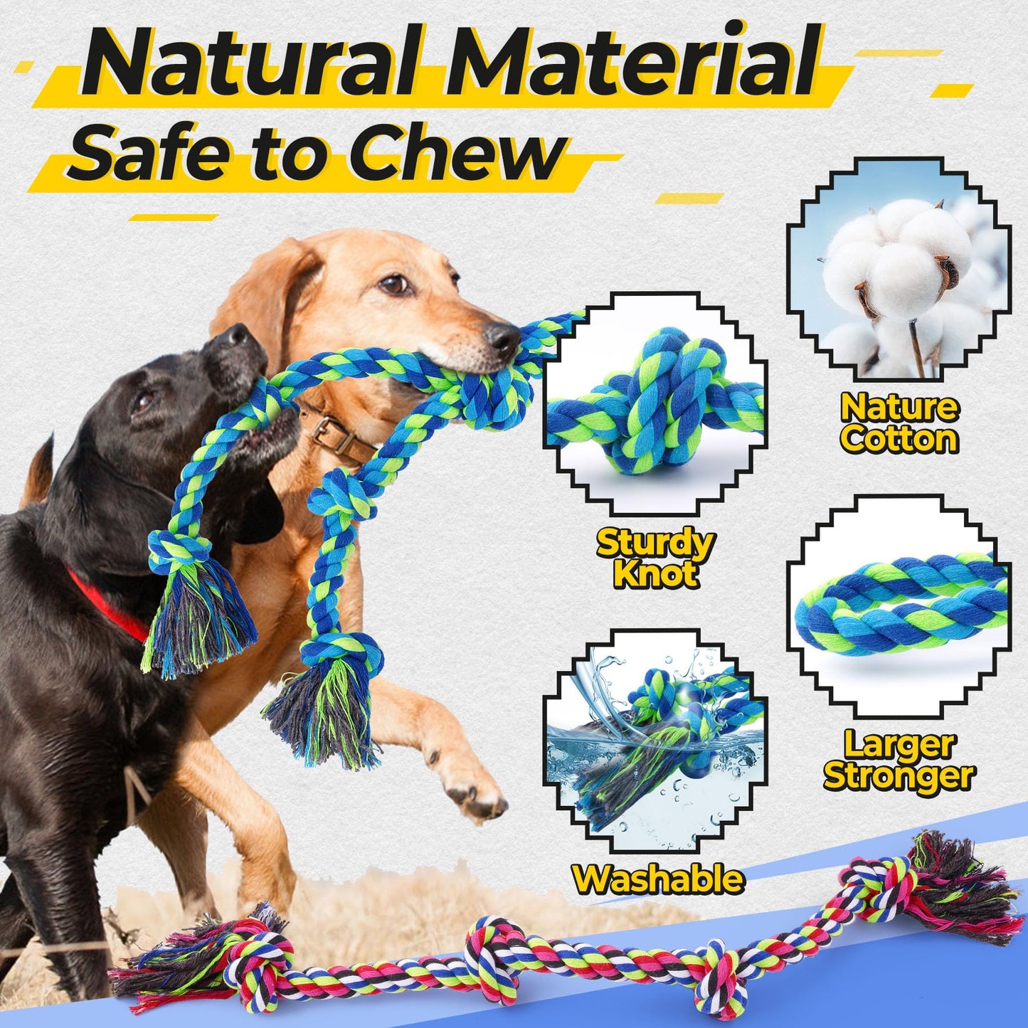 Tough Dog Rope Tug Toy For Aggressive Chewers