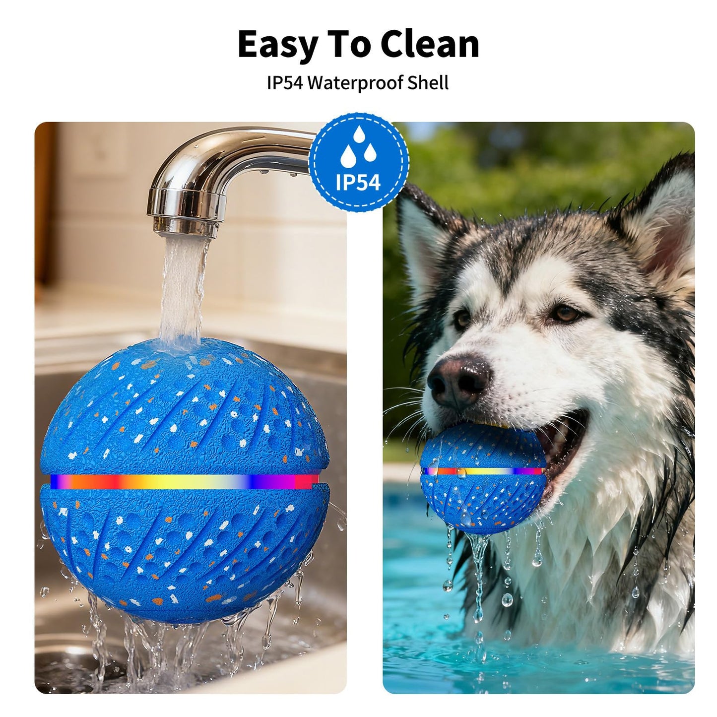 Interactive Smart Bouncing Dog Ball With Colorful Lights