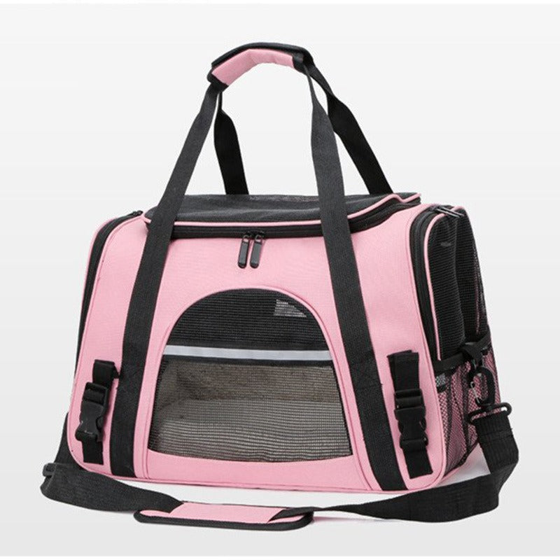 Foldable Expandable Pet Carrier Bag with Breathable Mesh