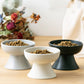 Japanese Style Elevated Ceramic Pet Bowl for Cats