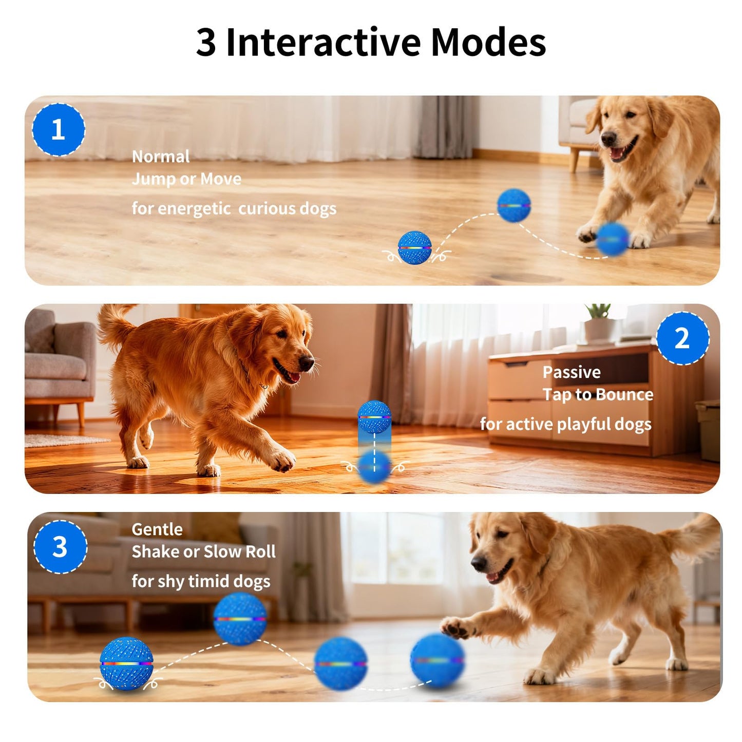 Interactive Smart Bouncing Dog Ball With Colorful Lights