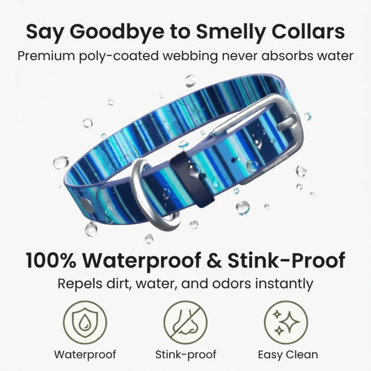 Waterproof Washable Dog Collar Stink-Proof Durable Pet Accessory