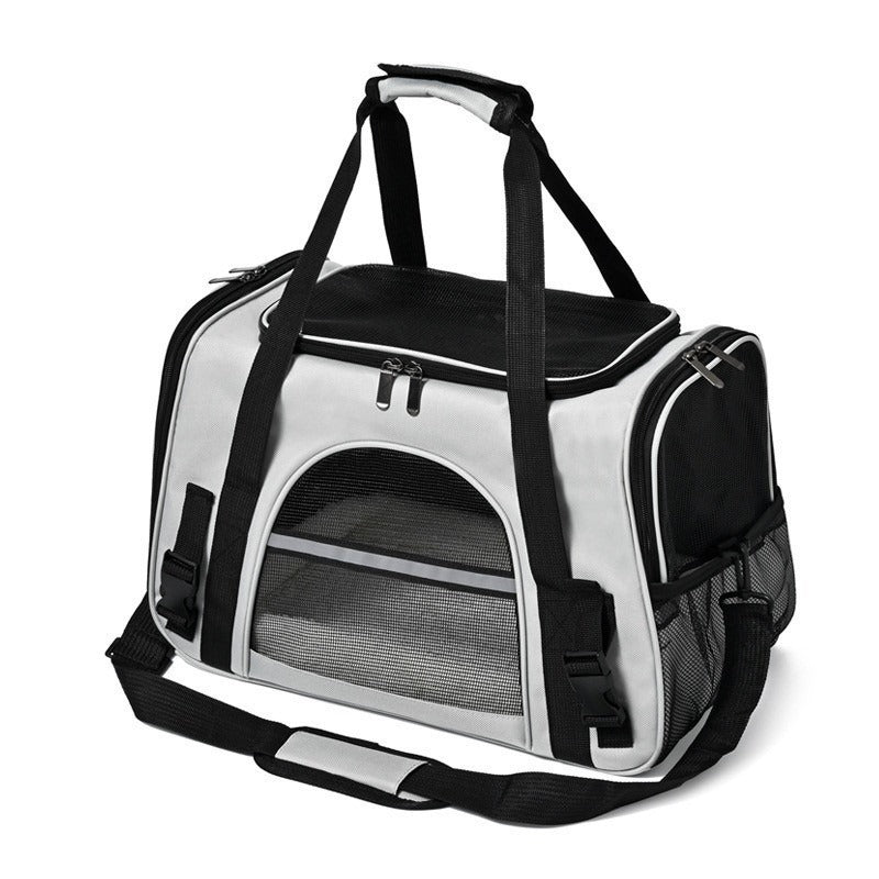 Foldable Expandable Pet Carrier Bag with Breathable Mesh