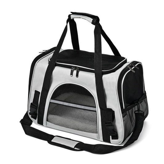 Foldable Expandable Pet Carrier Bag with Breathable Mesh