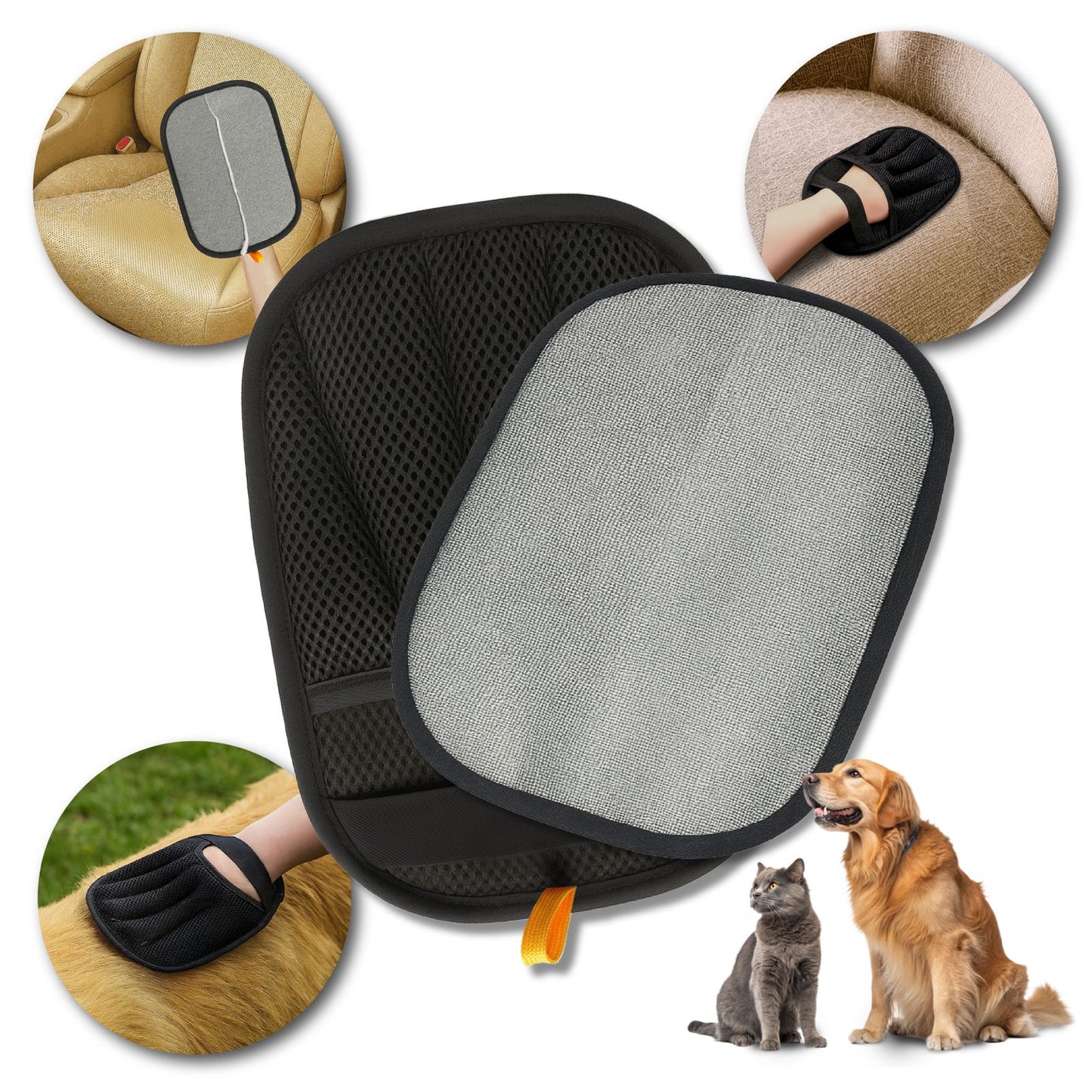 Reusable Pet Hair Remover Grooming Glove For Dogs Cats