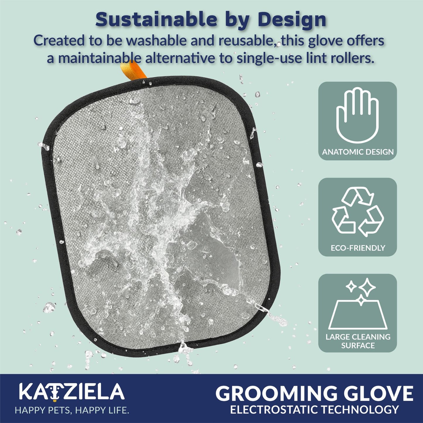 Reusable Pet Hair Remover Grooming Glove For Dogs Cats