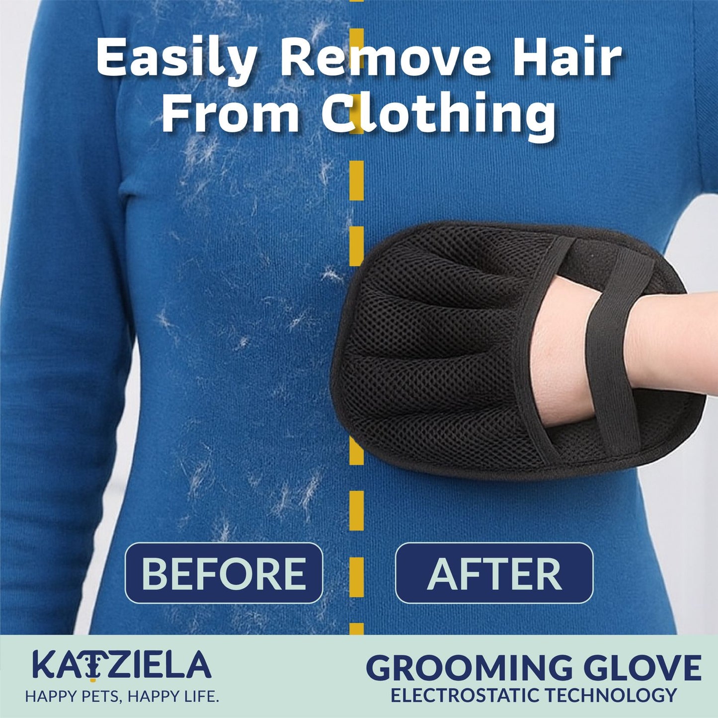 Reusable Pet Hair Remover Grooming Glove For Dogs Cats
