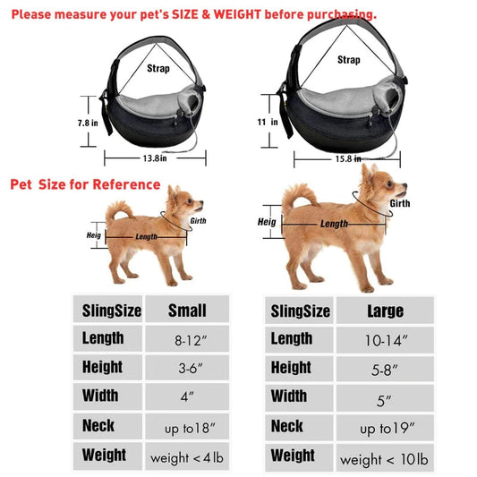Breathable Pet Carrier Sling Handbag for Small Pets