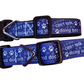 Can't Talk, Doing Bad Dog Shit Blue Nylon Dog Collar MD, LG, XL, Leash