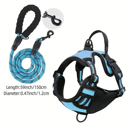Reflective Service Dog Harness with Front Clip Handle