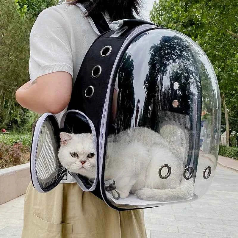 Space Capsule Pet Backpack Ventilated Travel Carrier Bag