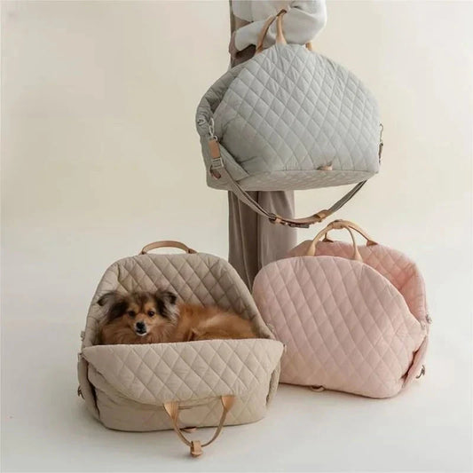 Quilted Designer Pet Tote Carrier for Small Pets