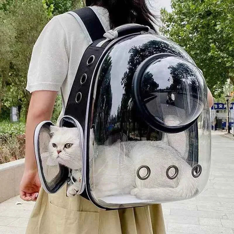 Space Capsule Pet Backpack Ventilated Travel Carrier Bag